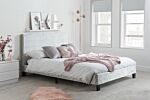 Berlin Double Bed Steel Crushed Velvet