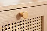 Croxley 1 Drawer Rattan Bedside Oak