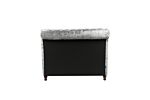 Castello Double Side Ottoman Bed Steel Crushed Velvet