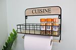 Wall Hanging Kitchen Storage Unit With Kitchen Roll Holder