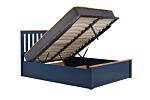 Phoenix King Ottoman Bed Navy Blue