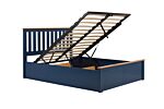 Phoenix King Ottoman Bed Navy Blue