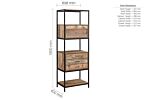 Urban 3 Drawer Shelving Unit Rustic