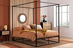 Farringdon Double Metal 4 Poster Bed Black