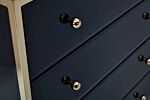 Fenwick 4 Drawer Chest Black & Gold