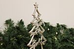 Silver Christmas Tree On Wooden Base Small