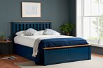 Phoenix Double Ottoman Bed Navy Blue