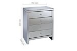 Seville 4 Drawer Chest Mirrored