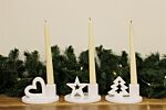 Set Of Three Dinner Candle Holders