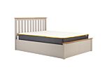 Phoenix Small Double Ottoman Bed Pearl Grey