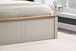 Phoenix Small Double Ottoman Bed Pearl Grey