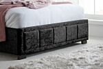 Hannover Small Double Bed Black Crushed Velvet