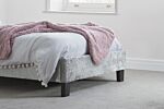 Berlin Single Bed Steel Crushed Velvet