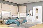 Lynx 2 Door Sliding Wardrobe With Mirror White