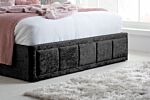 Hannover King Ottoman Bed Black Crushed Velvet