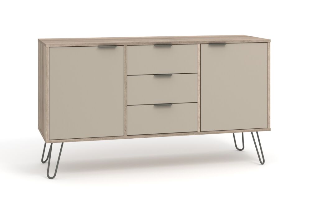 Augusta Driftwood Medium Sideboard With 2 Doors, 3 Drawers