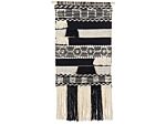 Wall Hanging Beige Cotton Handwoven With Tassels Geometric Pattern Wall Décor Hanging Decoration Boho Style Living Room Bedroom Beliani