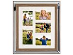 Photo Frame Dark Wood 49 X 44 Cm For 5 Pictures 10 X 15 Cm Collage Aperture Beliani