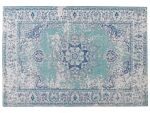 Area Rug Blue 160 X 230 Cm Oriental Distressed Living Room Bedroom Beliani