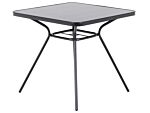 Outdoor Dining Table Black Steel 80 X 80 Cm Modern Garden Beliani