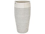 Storage Basket Cotton Off White Braided Laundry Hamper Fabric Bin Beliani