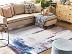 Rug Beige Multicolour 160 X 230 Cm 3d Print Low Pile Modern Beliani