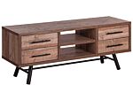 Tv Stand Light Wood Up To 57ʺ Tv Recommended 2 Shelves 4 Drawers Minimalist Beliani