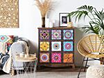 Sideboard Multicolour Moroccan Style With 9 Drawers Vintage Boho Beliani