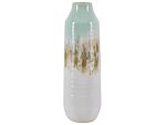 Flower Vase Multicolour Stoneware 30 Cm Decorative Waterproof Watercolour Effect Decor Piece Beliani