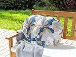 Set Of 2 Garden Cushions Multicolour Polyester ⌀ 40 Cm Floral Pattern Modern Outdoor Decoration Water Resistant Beliani