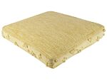 Floor Cushion Yellow Cotton 60 X 60 X 12 Cm Pouffe Ottoman Decorative Accent Piece Boho Style Beliani