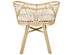 Bassinet Natural Rattan 87 X 55 X 92 Cm Kids Bed Moses Basket With Cushion Decoration Accessory Boho Rustic Beliani