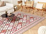 Area Rug Multicolour Cotton 200 X 300 Cm Modern Geometric Pattern Soft Home Decor Beliani