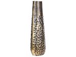 Decorative Vase Distressed Gold Metal 44 Cm Weathered Effect Textured Antique Style Beliani