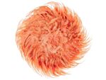 Wall Decoration Coral Red Feathers Round 40 Cm Boho Accent Design Living Room Decor Beliani