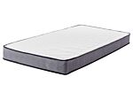 Pocket Spring Mattress White Fabric Super Eu Small Single Firm Beliani