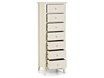 Cameo 7 Drawer Narrow Chest - Stone White