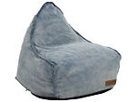 Teardrop Drop Bean Bag Chair Beanbag Blue Gaming Chair Modern Denim Beliani