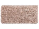 Area Rug Shaggy Beige With Cotton 80 X 150 Cm Rectangular Tufted Shag Pile Beliani