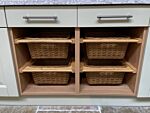 2 X Pull Out Wicker Kitchen Baskets 600mm