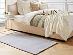 Shaggy Area Rug Light Grey 80 X 150 Cm Modern High-pile Machine-tufted Rectangular Carpet Beliani