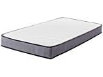 Pocket Spring Mattress White Fabric Super Eu Small Single Medium Firm Beliani