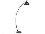 Floor Lamp Black Colour Metal 155 Cm Adjustable Lampshade Industrial Beliani