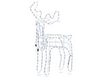 Outdoor Led Decoration White Metal 51 X 22 X 94 Cm Animated Reindeer Seasonal Accessory Garden Home Décor With Lights Beliani