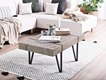 Coffee Table Dark Wood Metal Legs 100 X 60 Cm Modern Beliani