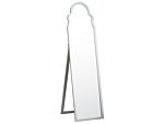 Standing Mirror Silver Mdf Glass 40 X 150 Cm With Stand Decorative Frame Modern Design Beliani