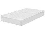 Double Sided Mattress White Fabric Eu Single Medium Hard Beliani