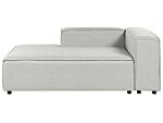 Chaise Lounge Grey Linen Upholstery Synthetic Legs Right Hand Modern Living Room Aprica Beliani