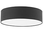 Flush Lamp Black Polycotton Ø 45 Cm Boho Beliani