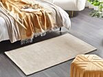 Area Rug Light Beige Viscose 80 X 150 Cm Tufted Low Pile Modern Beliani